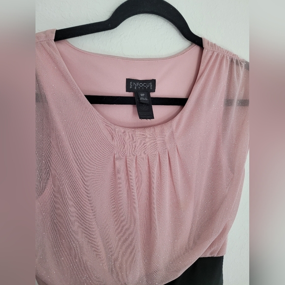 Enfocus Petite Glitter Bottom Ruffle Dress - Picture 3 of 8